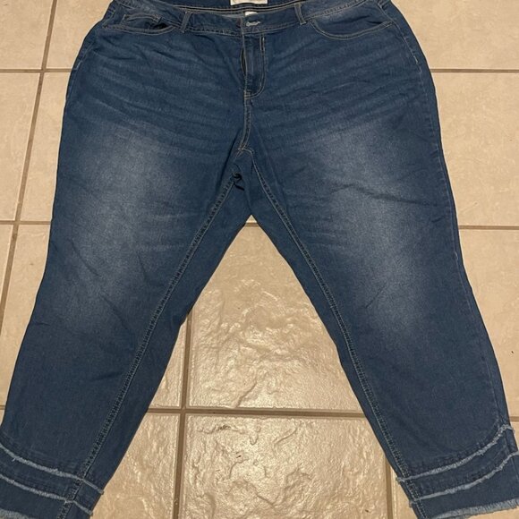 C Est 1946 Denim Jeans Women's Size 20W Blue Mid Rise Comfort Stretch Pockets - Picture 1 of 6